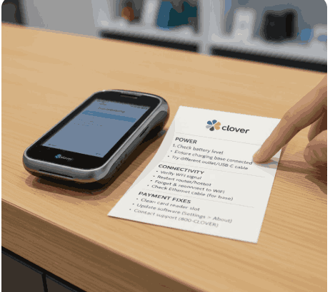 Take a look at how to fix the clover flex pos device