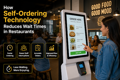 Self-ordering Clover Kiosk POS in a restaurant — faster ordering, fewer wait times, and smoother customer flow