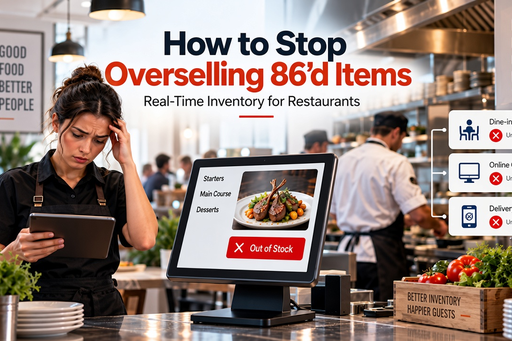 How to Stop Overselling 86'd Items — Real-Time Inventory for Restaurants