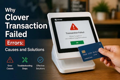 Merchant troubleshooting Clover transaction errors on a POS machine, checking payment status, and resolving failed or declined transactions.